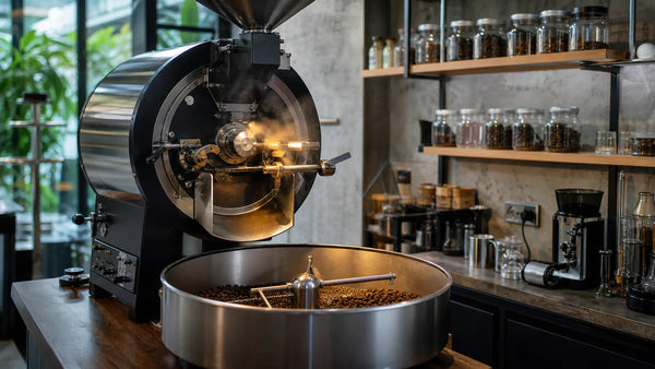 Coffee roasting in progress at Escape Lab, a Montreal coffee roaster