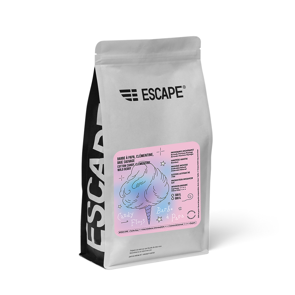 Sac de café Barbe à Papa 900 g par Escape Cafe
