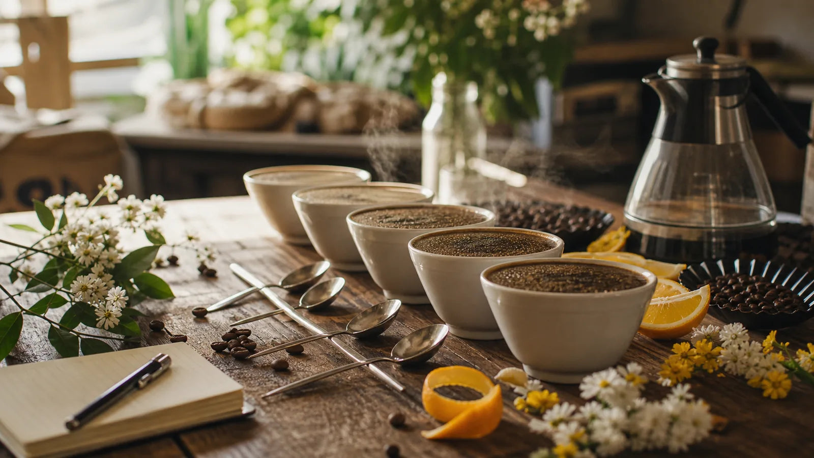 Tasting Ethiopian Yirgacheffe coffee with floral and citrus notes