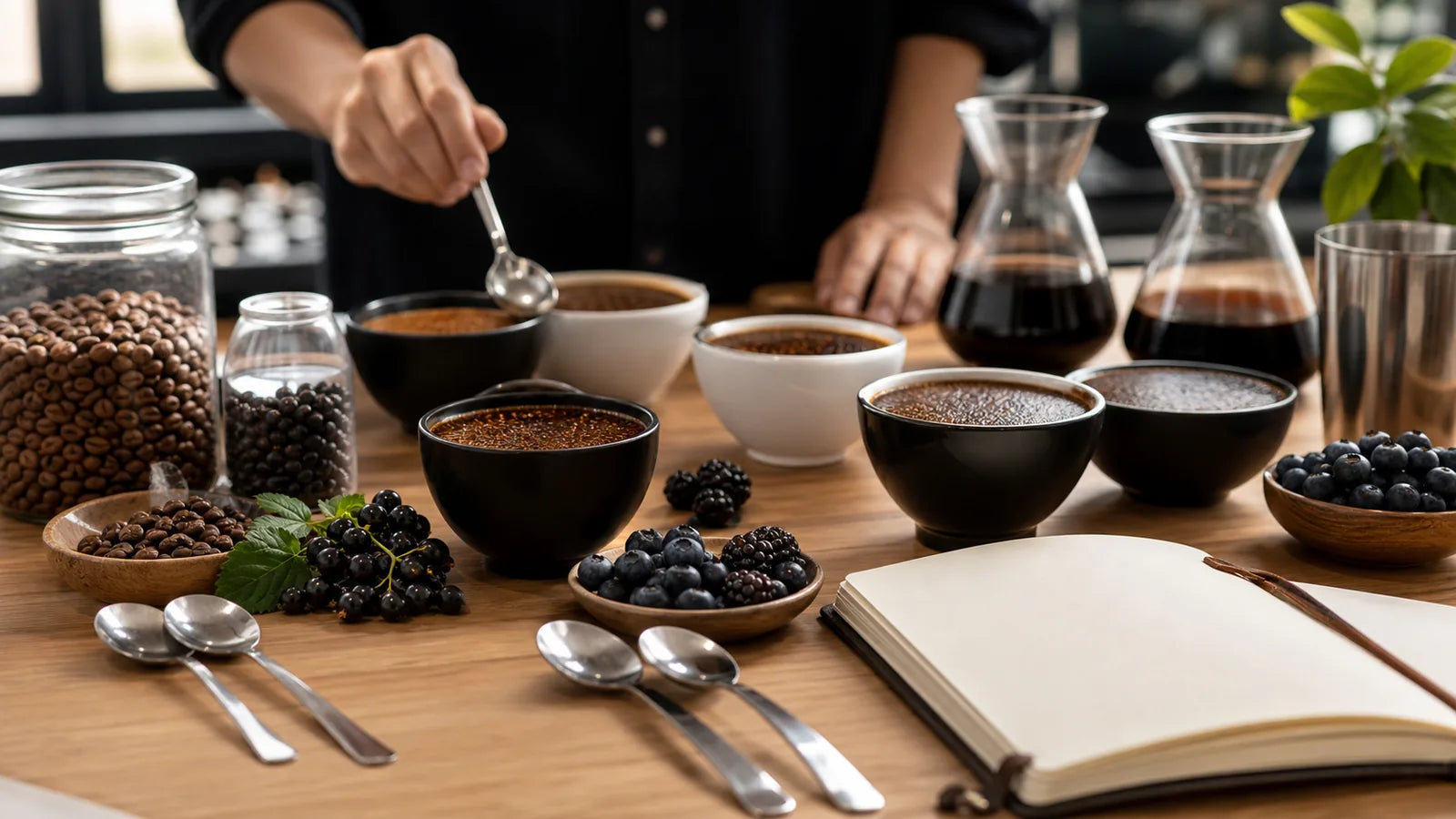 Tasting Kenyan SL28 coffee with pronounced red-fruit notes