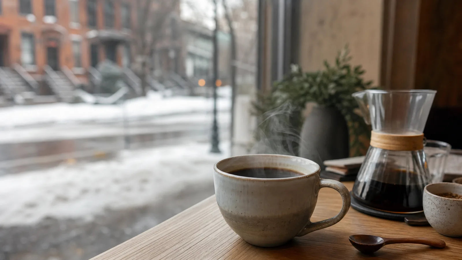 Cup of Escape filter coffee prepared using a V60